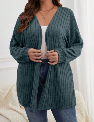 Cardigan SHEIN CURVE, albastru