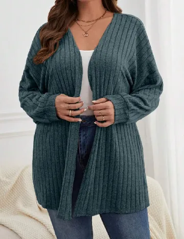 Cardigan SHEIN CURVE, albastru