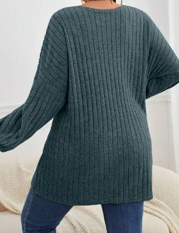 Cardigan SHEIN CURVE, albastru