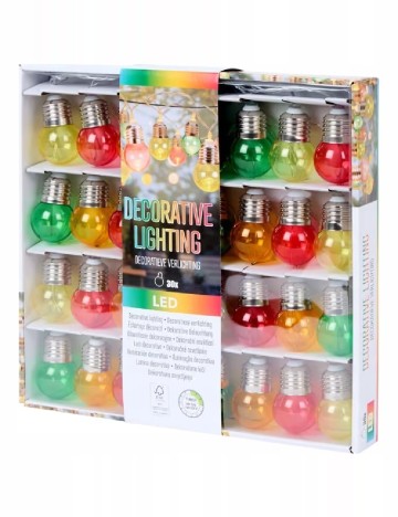 Instalatie decorativa LED, 30 globuri ACTION, mix culori
