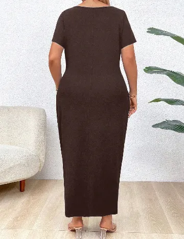 Rochie lunga SHEIN CURVE, maro