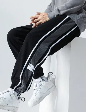 Pantaloni SHEIN Plus Size Men, negru