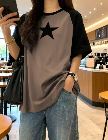 Tricou SHEIN CURVE, maro