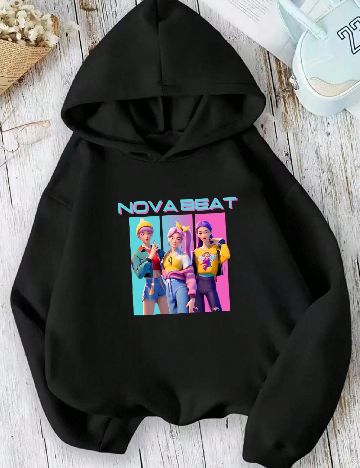 Hanorac Shein Kids, negru