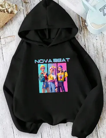 Hanorac Shein Kids, negru