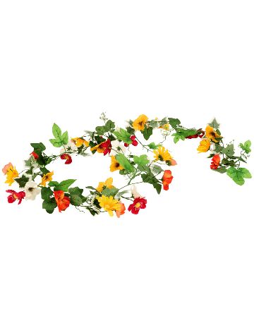 Ghirlanda decorativa cu flori ACTION, mix culori