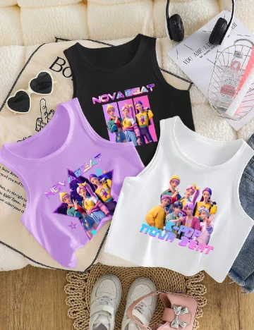 Set Maiouri 3 bucati Shein Kids, mix culori