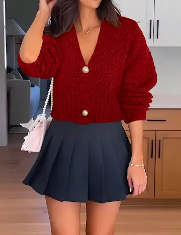 Cardigan SHEIN, rosu