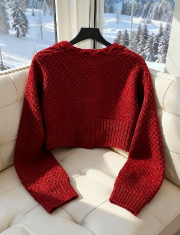 Cardigan SHEIN, rosu