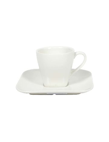 Ceașcă espresso cu farfurie HTL, alb