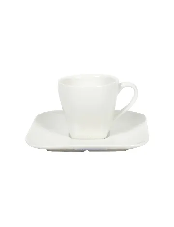 Ceașcă espresso cu farfurie HTL, alb