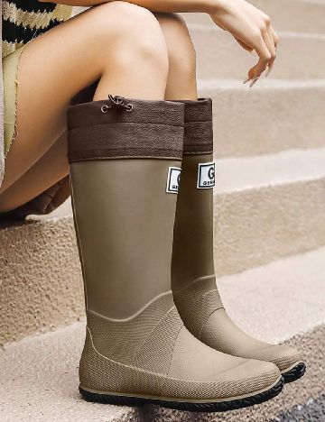 Cizme de ploaie SHEIN, verde