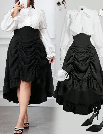 Fusta SHEIN CURVE, negru