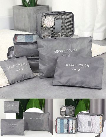 Set organizatoare pentru valiza 6 bucati SHEIN, gri
