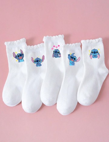 Set sosete 5 perechi Shein Kids, alb