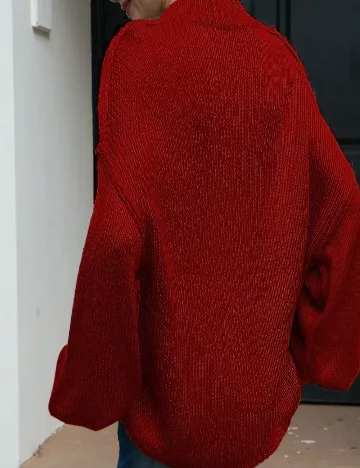 Cardigan Oversize SHEIN, rosu