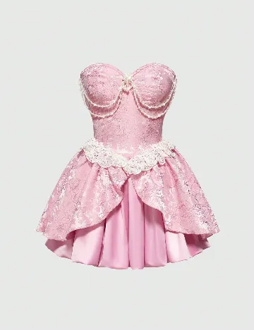 Rochie scurta Romwe, roz