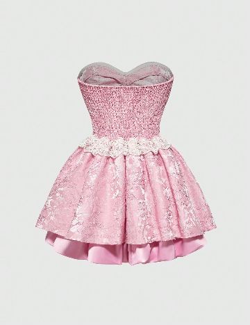 Rochie scurta Romwe, roz