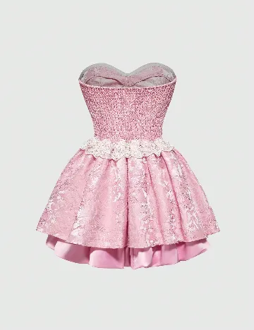 Rochie scurta Romwe, roz