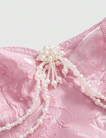 Rochie scurta Romwe, roz