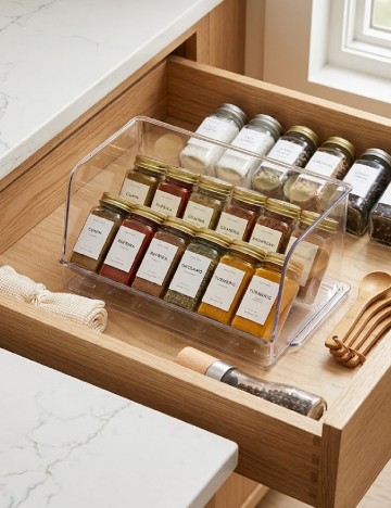 Organizator pentru condimente ACTION, transparent