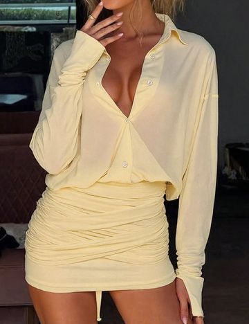 Rochie scurta SHEIN, galben