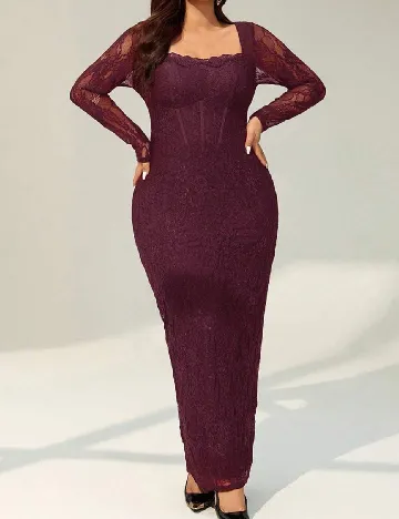 Rochie lunga SHEIN CURVE, pruna