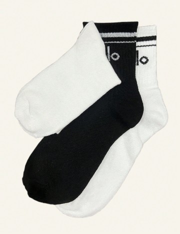 Set sosete 4 perechi SHEIN, alb/negru