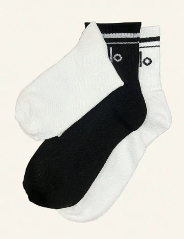 Set sosete 4 perechi SHEIN, alb/negru