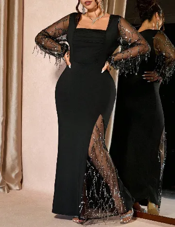 Rochie lunga SHEIN CURVE, negru