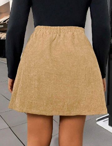 Fusta SHEIN CURVE, maro deschis