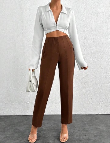 Pantaloni SHEIN, maro