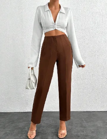 Pantaloni SHEIN, maro