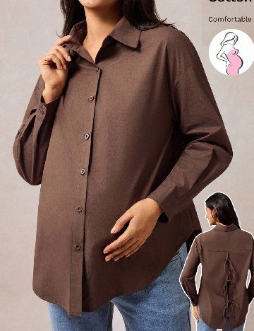 Camasa SHEIN Maternity, maro