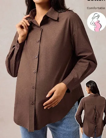 Camasa SHEIN Maternity, maro