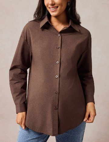 Camasa SHEIN Maternity, maro