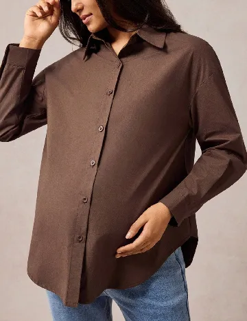 Camasa SHEIN Maternity, maro