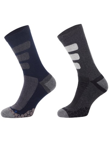 Set sosete 2 perechi COOLMAX, gri/albastru