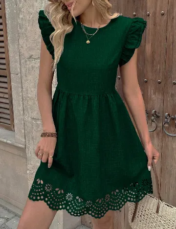 Rochie scurta SHEIN, verde
