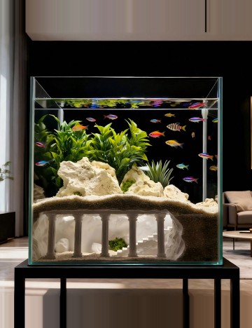 Accesoriu pentru acvariu SHEIN, alb