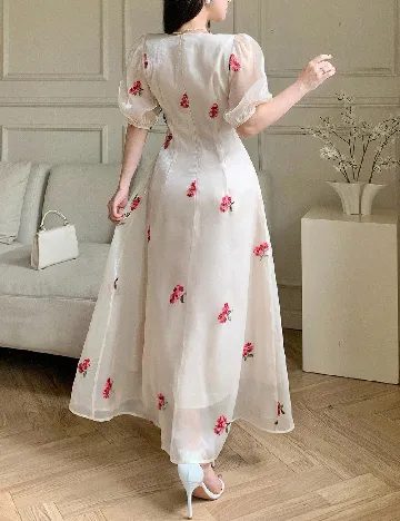 Rochie lunga SHEIN, crem