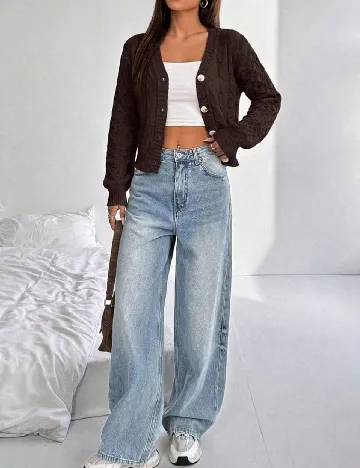 Cardigan SHEIN, maro