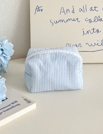 Portfard SHEIN, albastru/alb