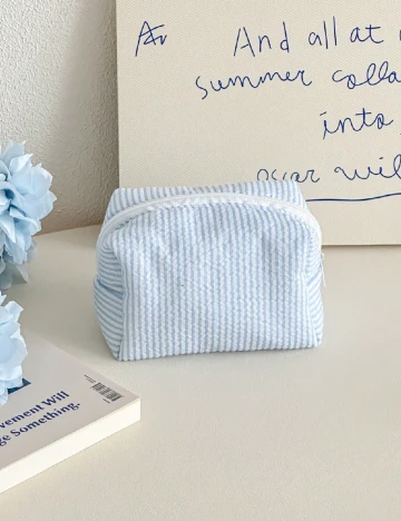 Portfard SHEIN, albastru/alb