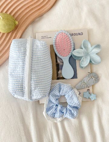 Portfard SHEIN, albastru/alb