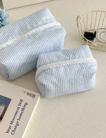 Portfard SHEIN, albastru/alb