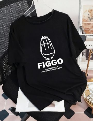 Tricou SHEIN CURVE, negru