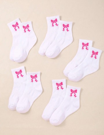 Set sosete 5 perechi Shein Kids, alb