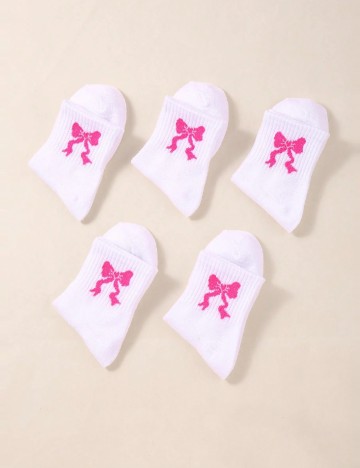 Set sosete 5 perechi Shein Kids, alb