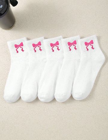 Set sosete 5 perechi Shein Kids, alb